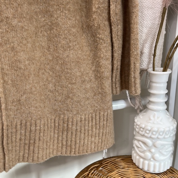 LOFT XL Caramel Brown Tunic Long Sleeve Sweater Wool - Picture 9 of 9